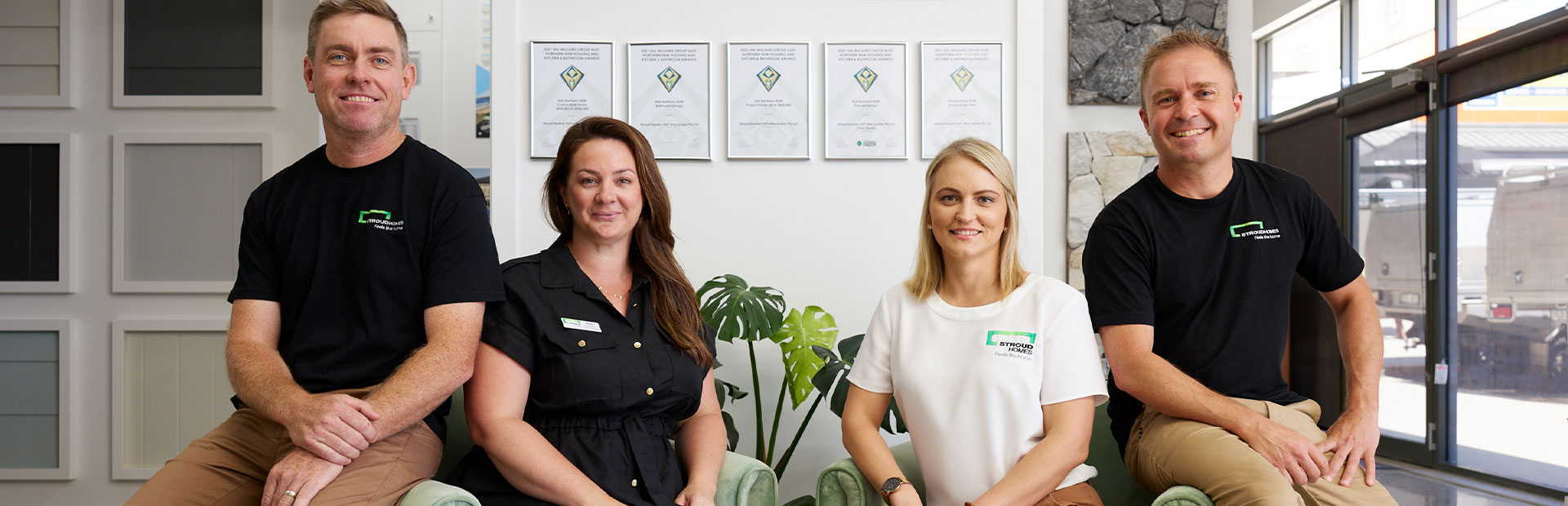 A Stroud Homes franchise team in their display centre